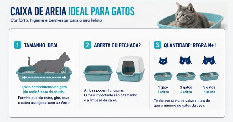 Tamanho da caixa de areia - Hospital Veterinário Cats Londrina