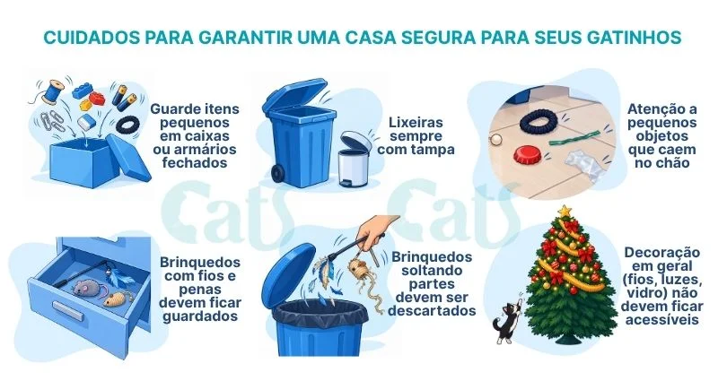 Cuidados para garantir uma casa segura para seus gatinhos